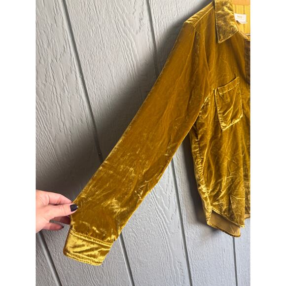 Anthropologie Maeve Karina Velvet Blouse, Size 6 - Picture 3 of 7